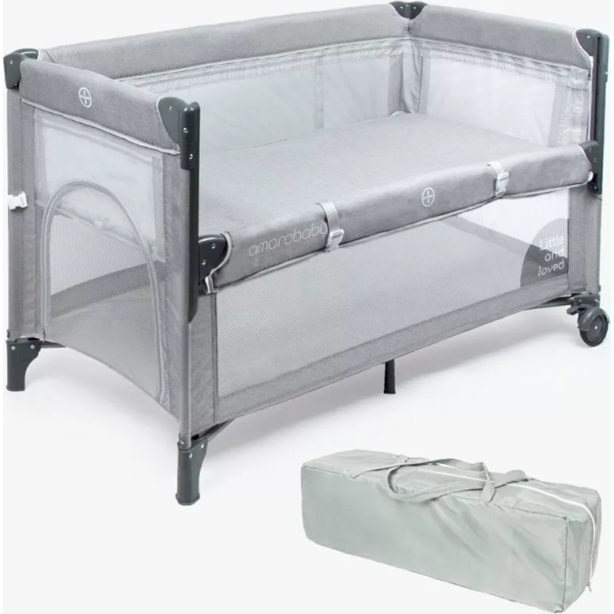 Манеж-кровать AMAROBABY TRANSFORM (Classic) прямоугольный, серый AMARO-26TrC/11 Манеж-кровать AMAROBABY TRANSFORM (Classic) прямоугольный, серый AMARO-26TrC/11