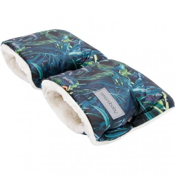 Муфты на ручку коляски AMAROBABY SNOWY TRAVEL ТРОПИКИ, черные