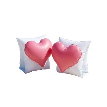 Нарукавники для плавания AMAROBABY HEART белый