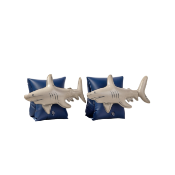 Нарукавники для плавания AMAROBABY SHARK ABYSS синий/бежевый