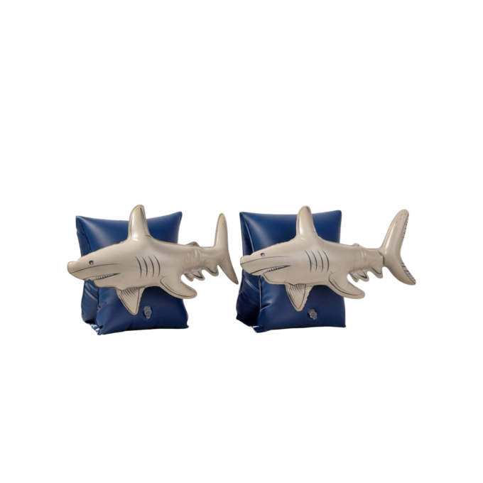 Нарукавники для плавания AMAROBABY SHARK ABYSS синий/бежевый AB26-16SA/2003