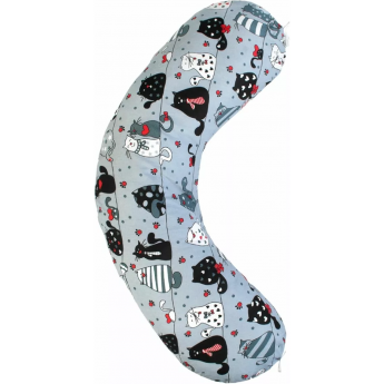 Наволочка к подушке для беременных AMAROBABY 340х72 (Котики серый) Наволочка к подушке для беременных AMAROBABY 340х72 (Котики серый)