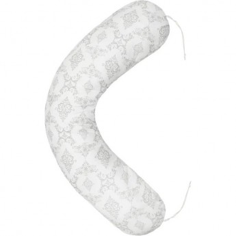 Наволочка к подушке для беременных AMAROBABY Дамаск серый, 170х25 см