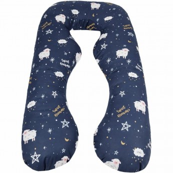 Наволочка к подушке для беременных AMAROBABY GALAXY, анатомическая, синяя, 340х72 см Наволочка к подушке для беременных AMAROBABY GALAXY, анатомическая, синяя, 340х72 см