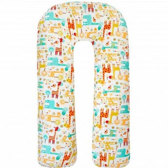 Наволочка к подушке для беременных AMAROBABY ЖИРАФИКИ, U-образная, 340х35 см