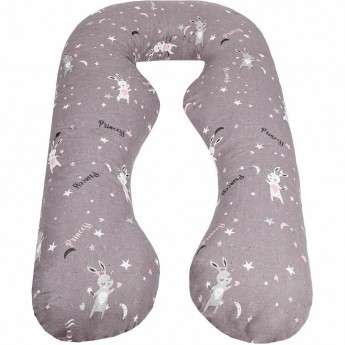 Наволочка к подушке для беременных AMAROBABY PRINCESS, анатомическая, серая, 340х72 см Наволочка к подушке для беременных AMAROBABY PRINCESS, анатомическая, серая, 340х72 см