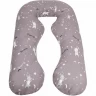 Наволочка к подушке для беременных AMAROBABY PRINCESS, анатомическая, серая, 340х72 см AMARO-50A-Prin