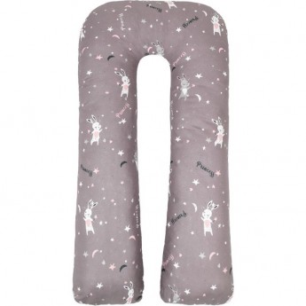 Наволочка к подушке для беременных AMAROBABY PRINCESS U-образная 340х35, серый Наволочка к подушке для беременных AMAROBABY PRINCESS U-образная 340х35, серый