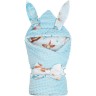 Одеяло на выписку AMAROBABY BUNNY DREAMER, утепленное, голубое/белое AB22-60BUNNY-Dr