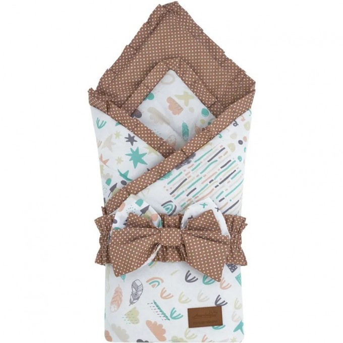 Одеяло на выписку AMAROBABY HAPPY АБСТРАКЦИЯ, белое/коричневое, перкаль AMARO-6003-Abs Одеяло на выписку AMAROBABY HAPPY АБСТРАКЦИЯ, белое/коричневое, перкаль AMARO-6003-Abs