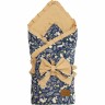 Одеяло на выписку AMAROBABY HAPPY ЗАЙЧИКИ, синее, бязь AMARO-6003-ZSi