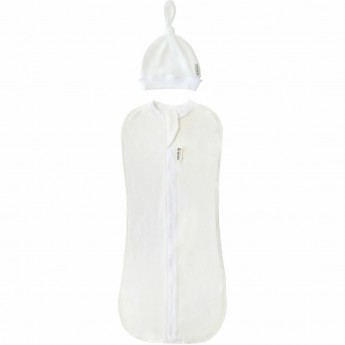 Пеленка-кокон на молнии с шапочкой AMAROBABY NATURE ESSENCE, молочный, размер 56-68 Пеленка-кокон на молнии с шапочкой AMAROBABY NATURE ESSENCE, молочный, размер 56-68