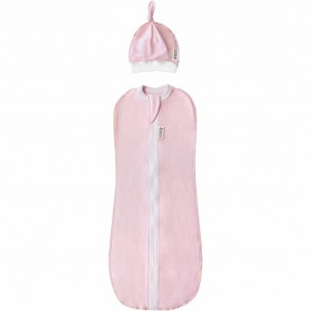 Пеленка-кокон на молнии с шапочкой AMAROBABY NATURE ESSENCE, розовый, р-р 68-74 Пеленка-кокон на молнии с шапочкой AMAROBABY NATURE ESSENCE, розовый, р-р 68-74
