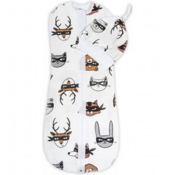 Пеленка (кокон на молнии) с шапочкой AMAROBABY SOFT HUGS СУПЕРГЕРОИ, коричневый, 56-68 Пеленка (кокон на молнии) с шапочкой AMAROBABY SOFT HUGS СУПЕРГЕРОИ, коричневый, 56-68