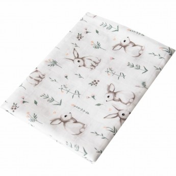 Пеленка муслиновая Пеленка муслиновая AMAROBABY RAINBOW Зайчики, р-р 135х115 см