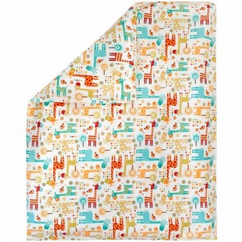 Пододеяльник AMAROBABY ЖИРАФИКИ, на молнии, поплин, 147х112 см