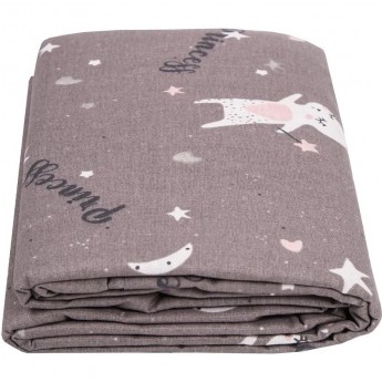 Пододеяльник AMAROBABY PRINCESS, серый, на молнии, 145х210 см