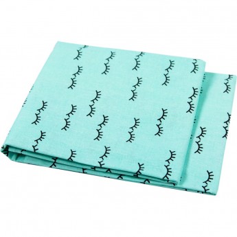 Пододеяльник AMAROBABY РЕСНИЧКИ мята, на молнии, 145х210 см