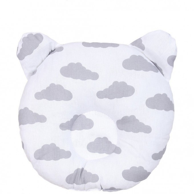 Подушка анатомическая AMAROBABY FIRST PILLOW ОБЛАКА, серая AMARO-40FP-OS Подушка анатомическая AMAROBABY FIRST PILLOW ОБЛАКА, серая AMARO-40FP-OS