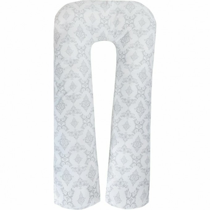 Подушка для беременных AMAROBABY ДАМАСК, серая, U-образная, 340х35 см AMARO-40U-DS Подушка для беременных AMAROBABY ДАМАСК, серая, U-образная, 340х35 см AMARO-40U-DS
