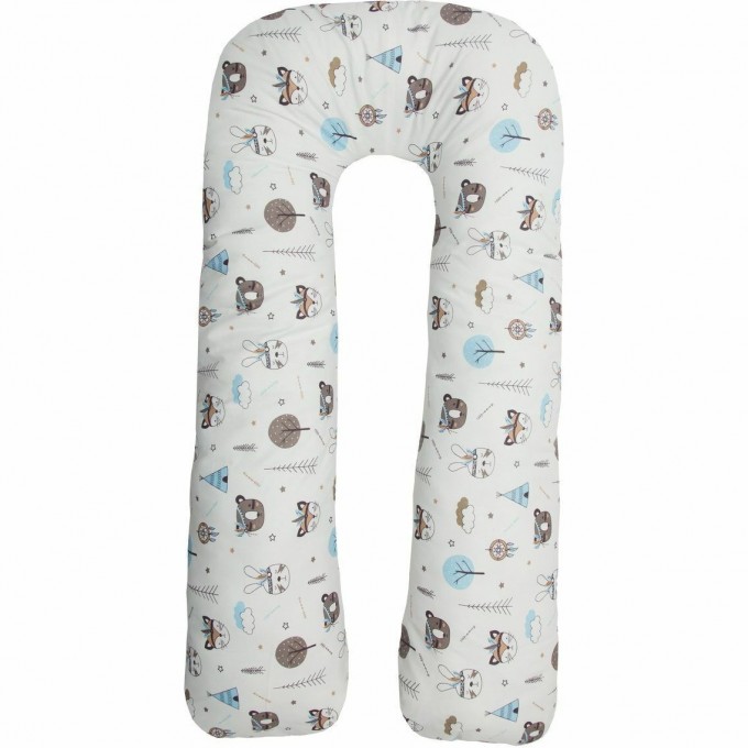 Подушка для беременных AMAROBABY ИНДЕЙЦЫ, U-образная, 340х35 см AMARO-40U-In