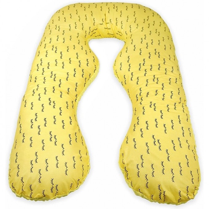 Подушка для беременных анатомическая AMAROBABY РЕСНИЧКИ, желтые, 340х72 см AMARO-40A-RY Подушка для беременных анатомическая AMAROBABY РЕСНИЧКИ, желтые, 340х72 см AMARO-40A-RY