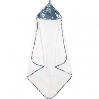 Полотенце детское AMAROBABY WAFFLE FLOWER DREAM вафельное с уголком, белое, 90х90 см