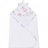 Полотенце детское с уголком AMAROBABY CUTE LOVE АМЕЛИ, белое AMARO-54CL-AB