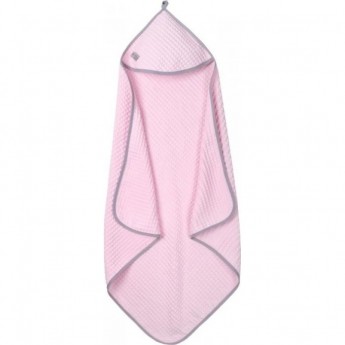 Полотенце детское вафельное с уголком AMAROBABY WAFFLE, 90х90 см, розовый