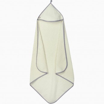 Полотенце детское вафельное с уголком AMAROBABY WAFFLE, молочное, 90х90 см