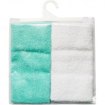 Полотенце (салфетка) для кормления AMAROBABY SOFT CARE в наборе 2 шт. (белый/зеленый)