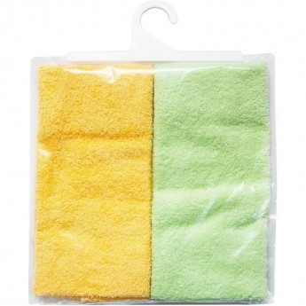 Полотенце (салфетка) для кормления AMAROBABY SOFT CARE в наборе 2 шт. (жёлтый/зелёный)