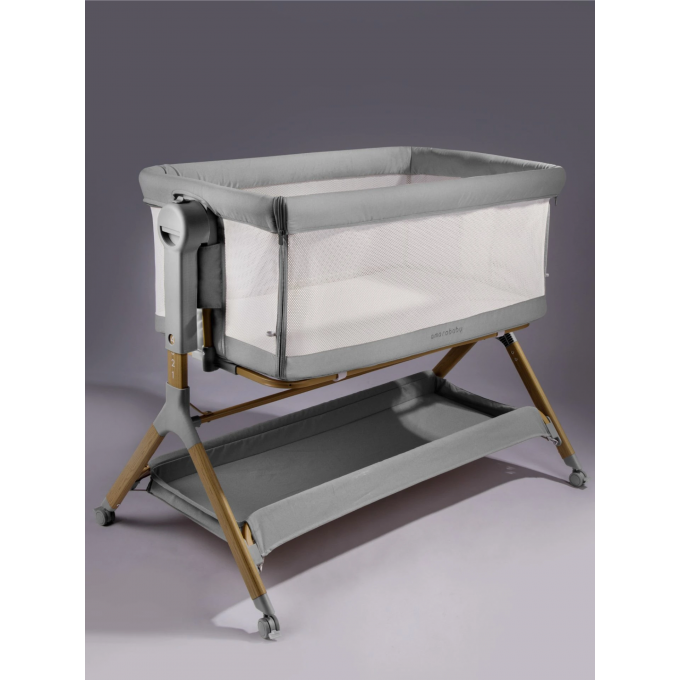 Приставная люлька механическая AMAROBABY CARE светло-серый AB25-38CARE/56