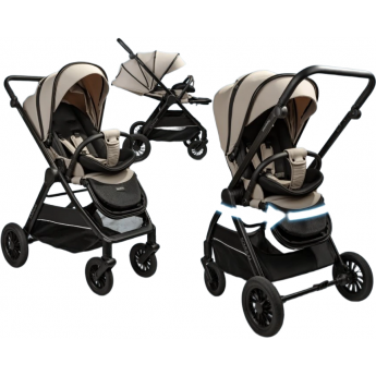 Прогулочная коляска AMAROBABY SOMNIUM с реверсивным блоком бежевый