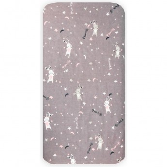 Простыня AMAROBABY PRINCESS, серая, 150x210 см