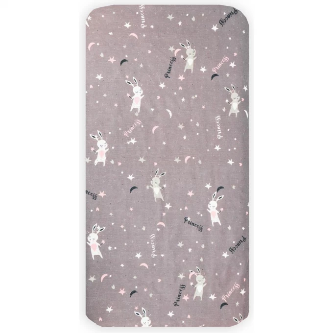 Простыня AMAROBABY PRINCESS, серая, 150x210 см AMARO-5103-Prin Простыня AMAROBABY PRINCESS, серая, 150x210 см AMARO-5103-Prin