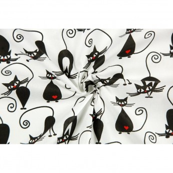 Простыня AMAROBABY с принтом Кошки, 150х210 см
