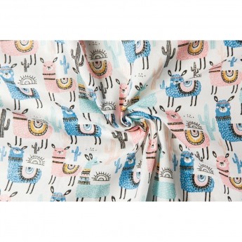 Простыня AMAROBABY с принтом Ламы, 150х210 см