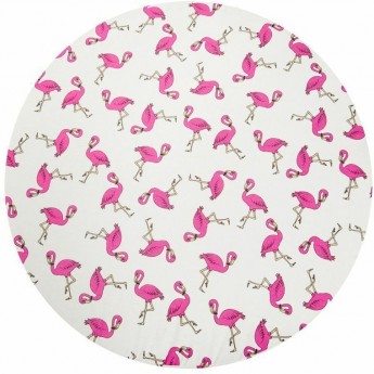 Простыня на резинке AMAROBABY ФЛАМИНГО, круглая, поплин, 75х75х12 см