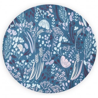 Простыня на резинке AMAROBABY FLOWER DREAMS фиолетовая, круглая, 75х75х12 см