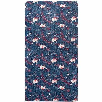 Простыня на резинке AMAROBABY ЛИСИЧКИ, бязь, 125х75х12 см