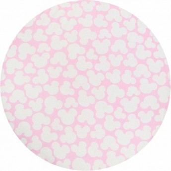 Простыня на резинке AMAROBABY МЫШОНОК розовый, круглая, бязь, 75х75х12 см