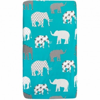Простыня на резинке AMAROBABY СЛОНИКИ, бязь, 125х75х12 см
