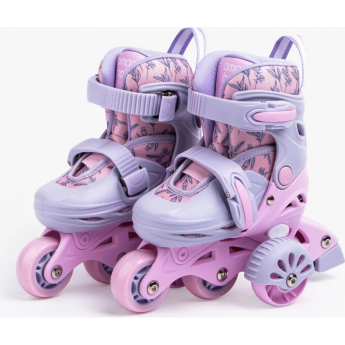 Ролики AMAROBABY GLIDE раздвижные, фиолетовый/розовый, размер 29-32