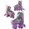 Ролики AMAROBABY MAGIC многофункциональные 3 в 1 со светящимися колесами, сиреневый/розовый/мятный, размер 31-34 AB25-35MC/170632-31