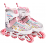 Ролики AMAROBABY UNICORN раздвижные со светящимися колесами, розовые, р-р 30-33 AMARO-35Uni-Pi-30