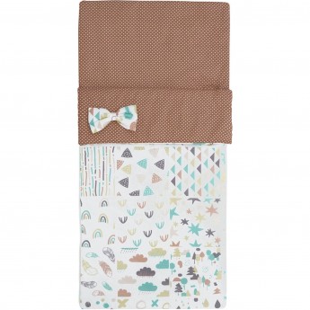 Спальный мешок детский AMAROBABY MAGIC SLEEP АБСТРАКЦИЯ, перкаль, белый/коричневый Спальный мешок детский AMAROBABY MAGIC SLEEP АБСТРАКЦИЯ, перкаль, белый/коричневый