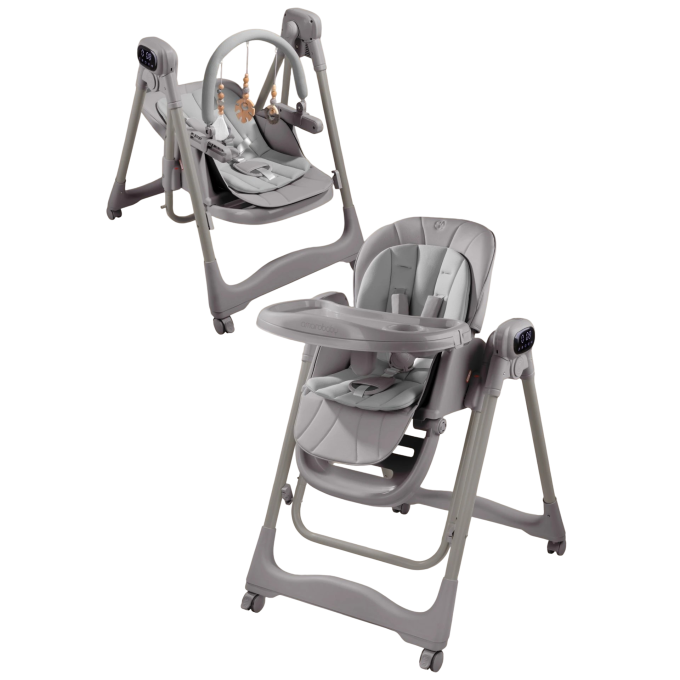 Стульчик для кормления многофункциональный AMAROBABY LEGACY серый AB26-23LEG/11