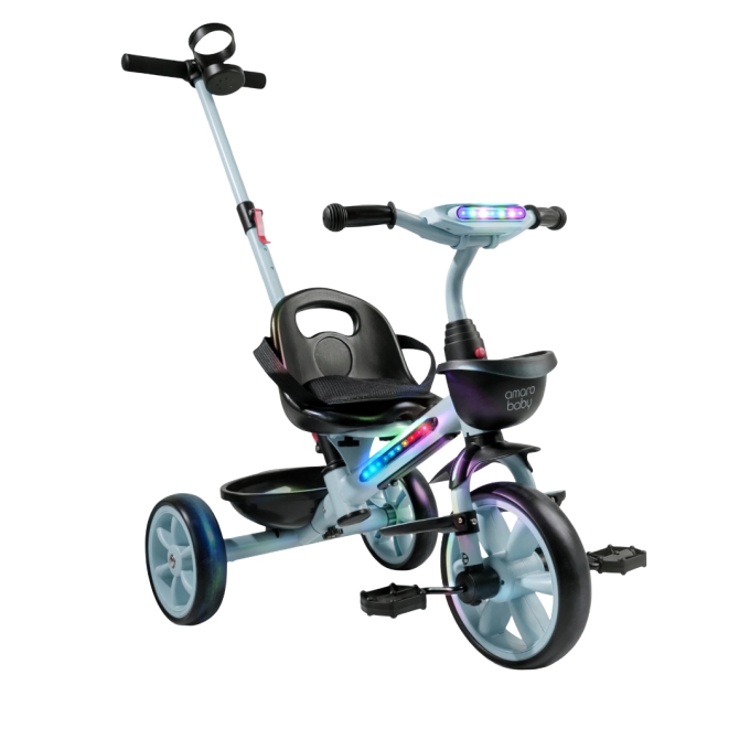 Велосипед детский трехколесный AMAROBABY SCOUT голубой AB25-36SC/19